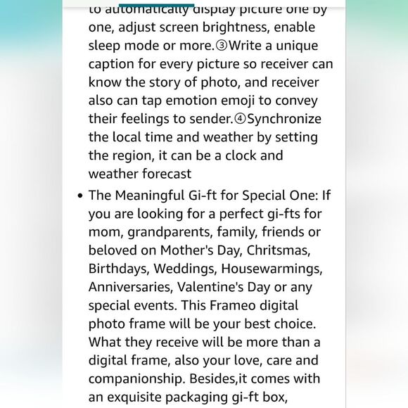 Artikl Frameo Classic WiFi Enabled Digital Photo Frame 10.1'' -Black - Picture 8 of 15